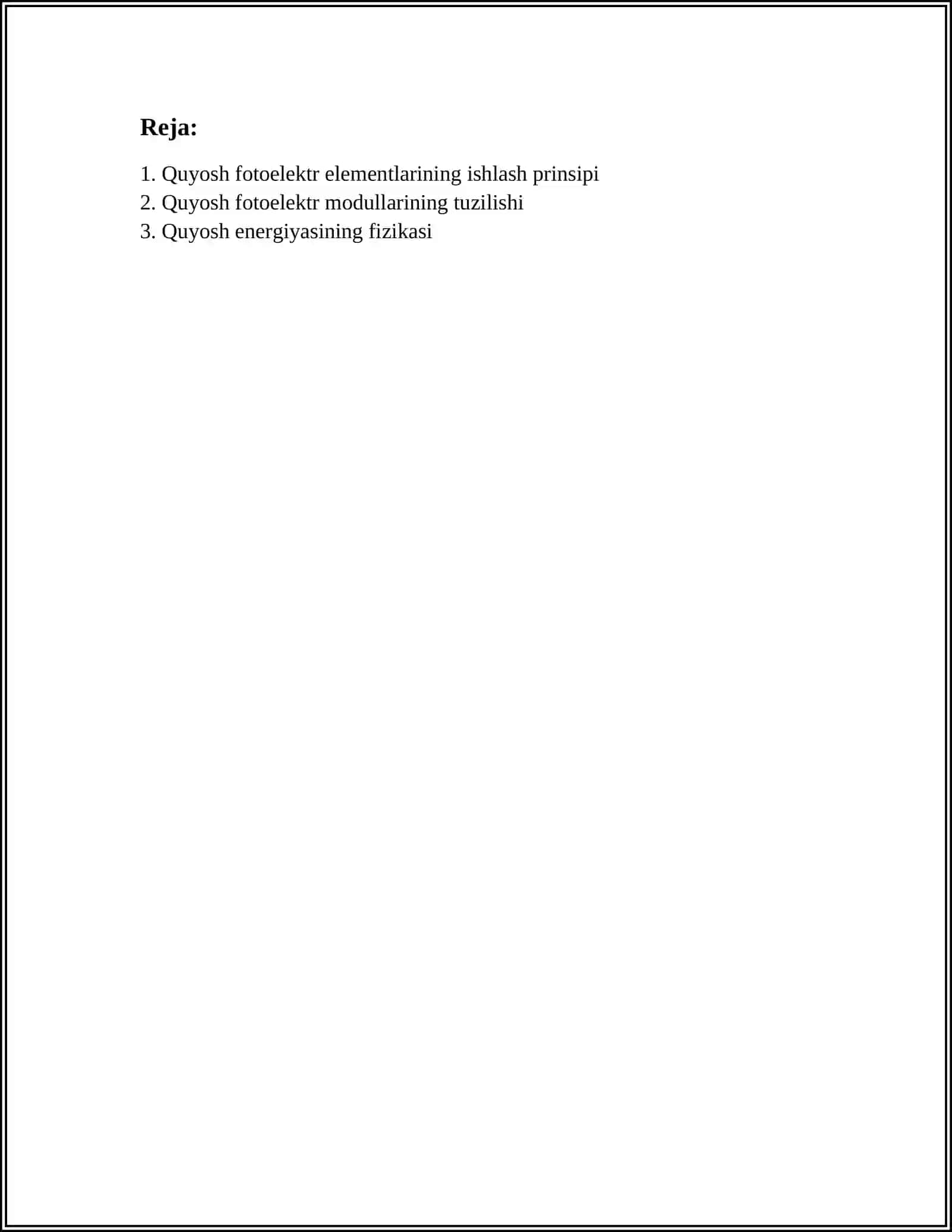 QUYOSH FOTOELEKTR ELEMENTLARI VA MODULLARI 3
