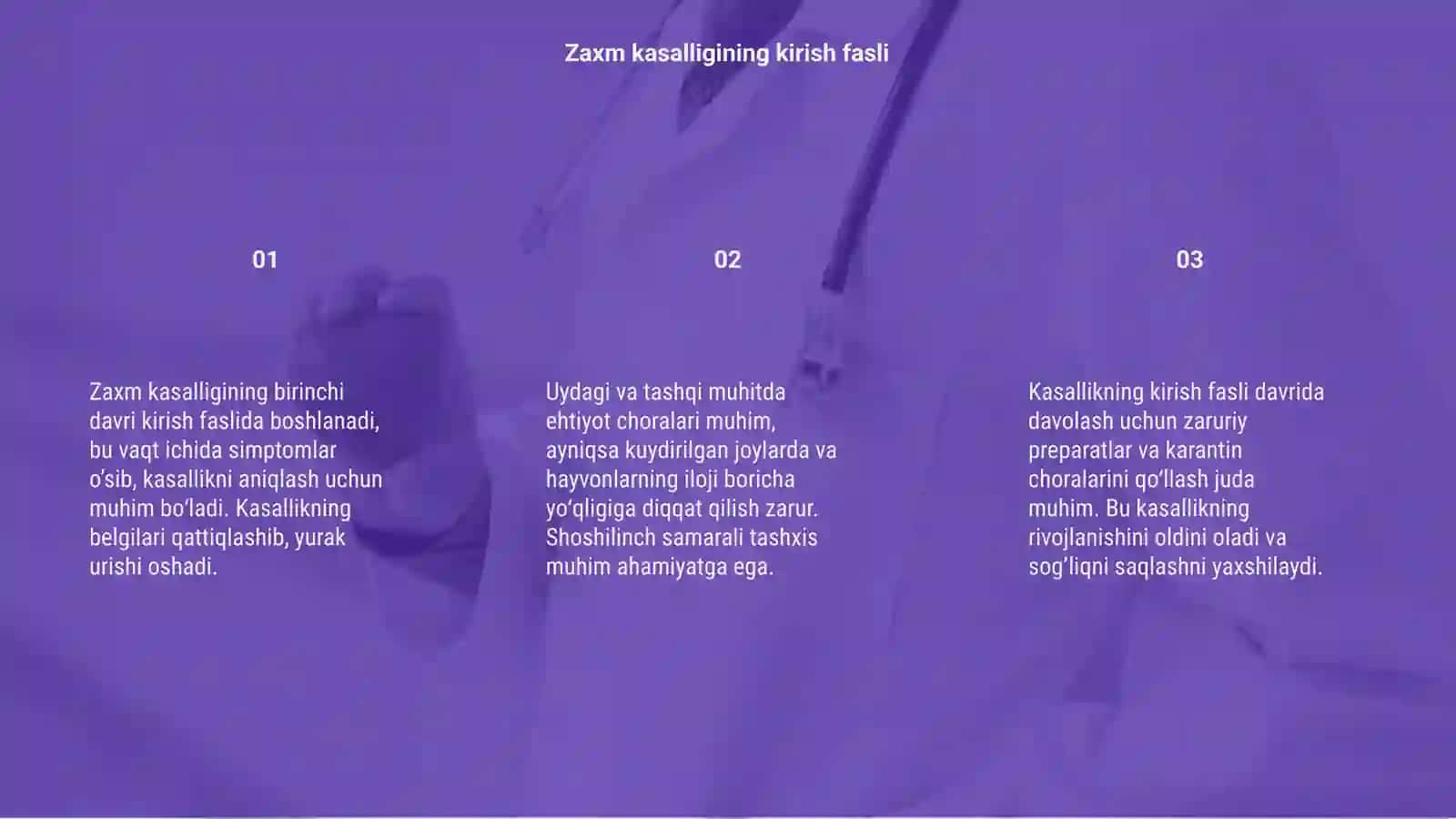 Zaxm kasalligining birinchi davri haqida toʻliq 3