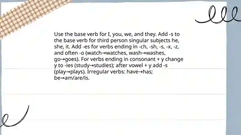 Present simple 3