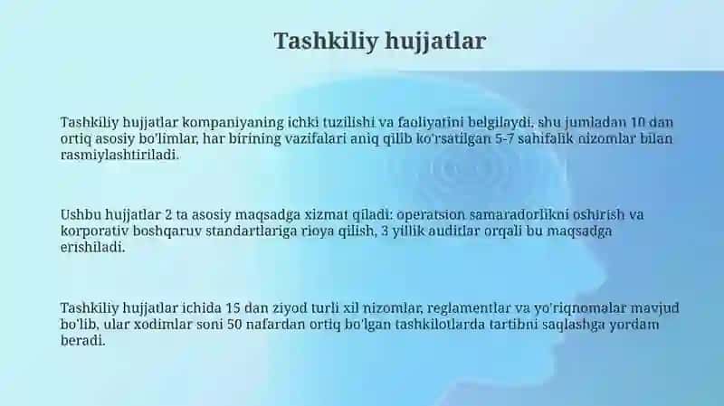 Tashkiliy hujjat turlari 3