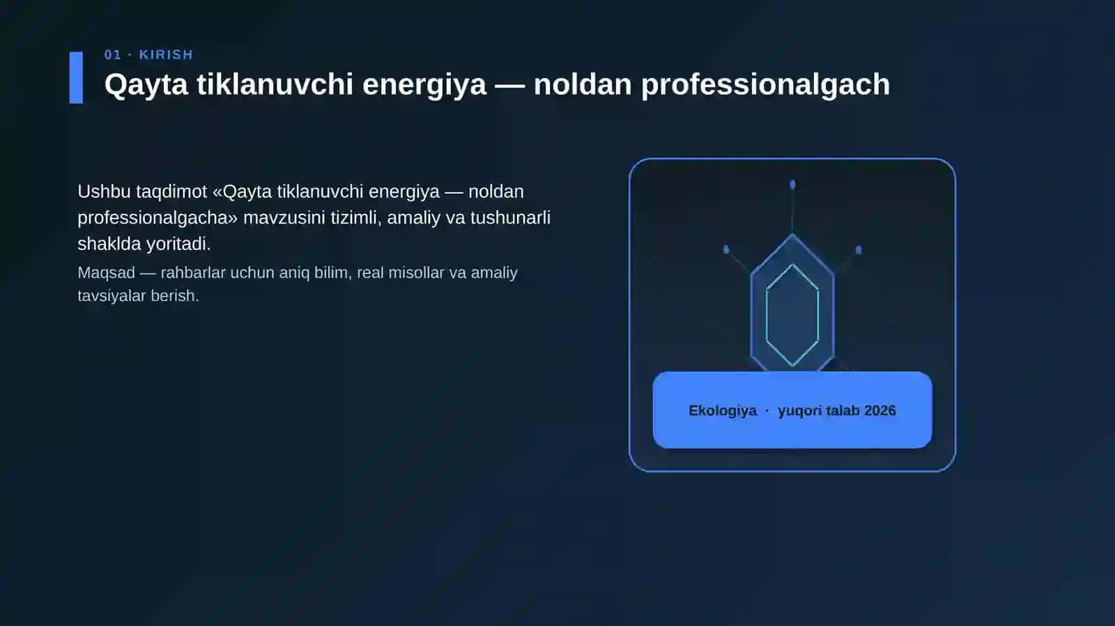Qayta tiklanuvchi energiya — noldan professionalgacha 3