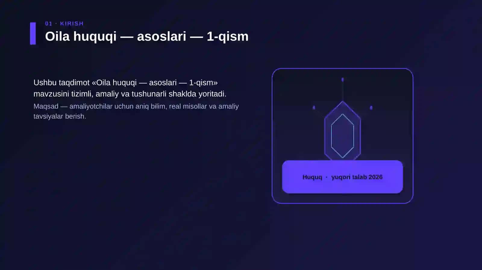 Oila huquqi — asoslari — 1-qism 3