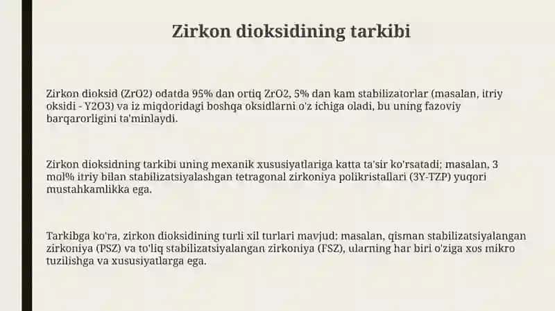 Zirkon dioksidi 3