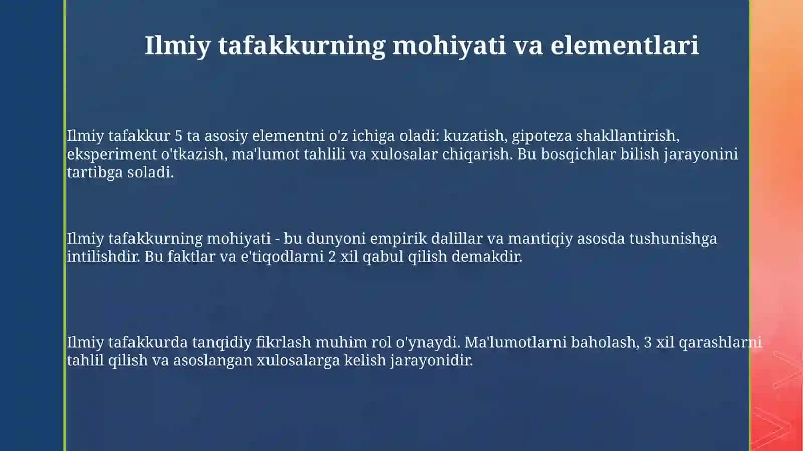 Ilmiy fikrlashni rivojlantirish 3