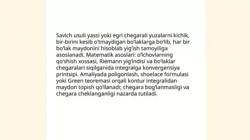 Savich Usuli 3