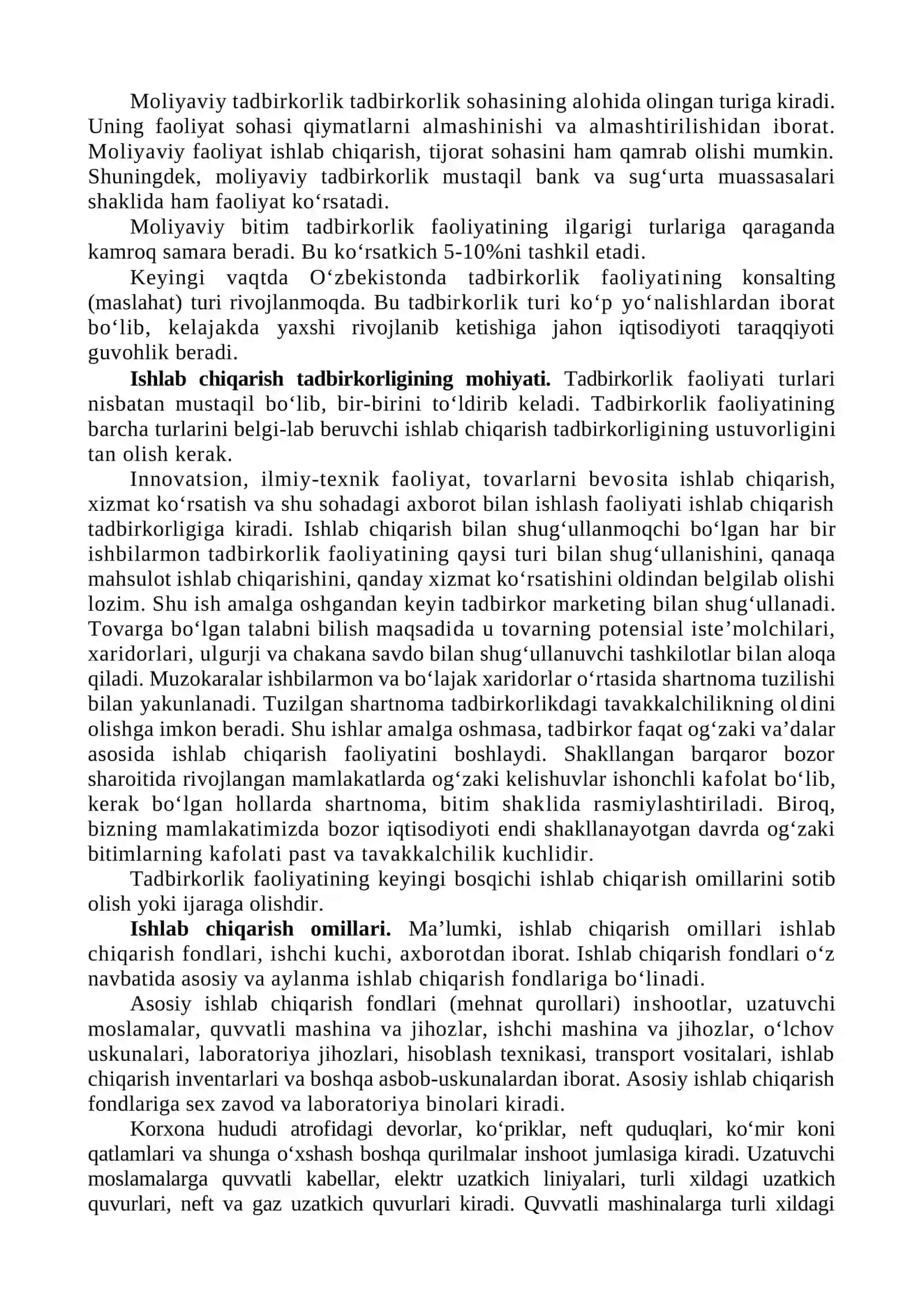 Kichik biznes va tadbirkorlik faoliyatining turlari va shakllari 3