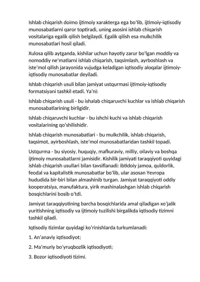 Iqtisodiy Tizim Modellari 3