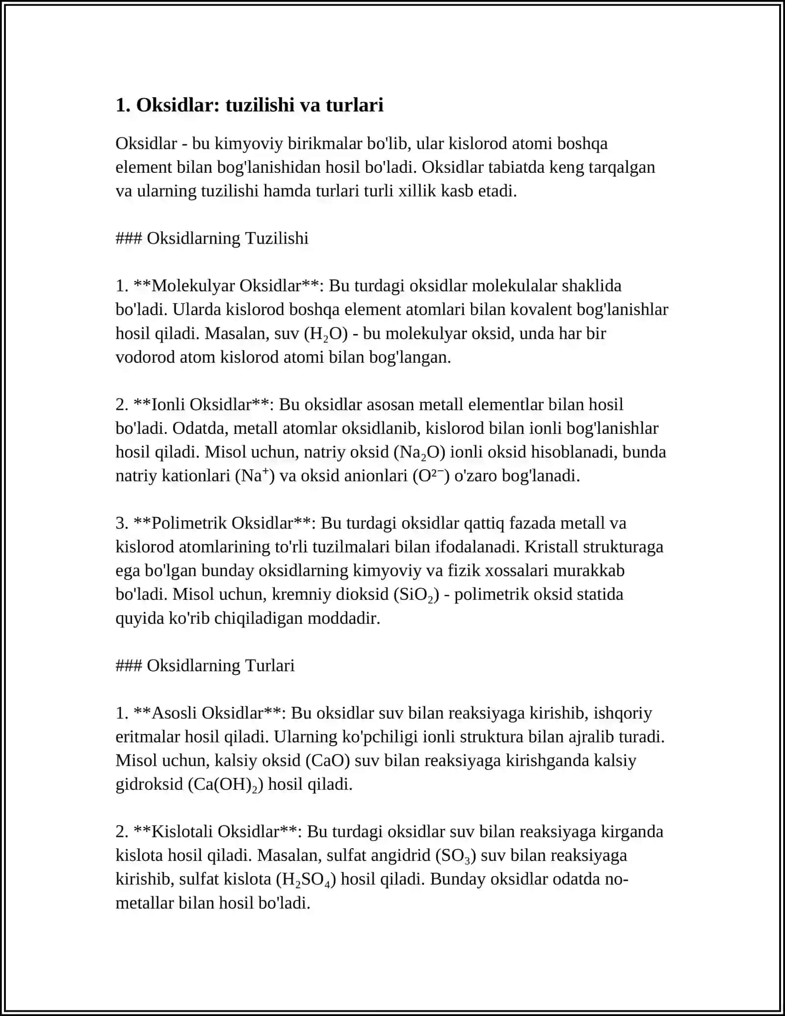 OKSIDLAR ASOSLAR KISLOTALAR TUZLAR 3