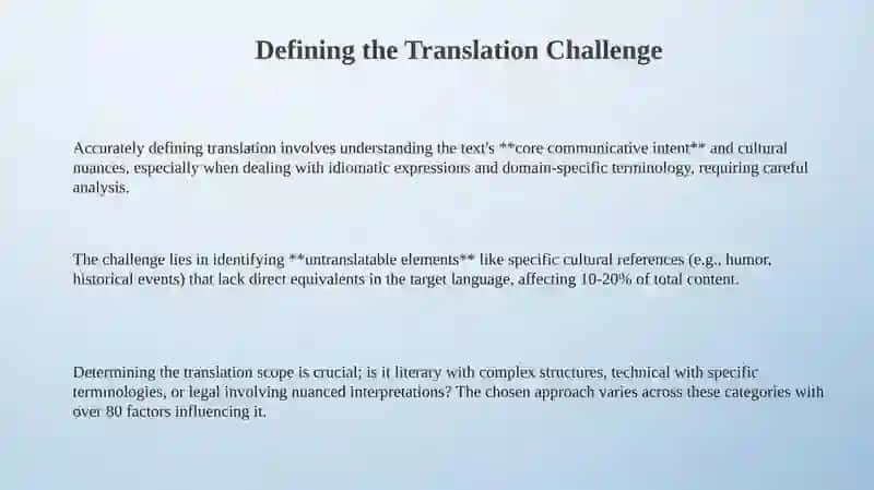 The Translation Challenge: Defining the Boundaries 3