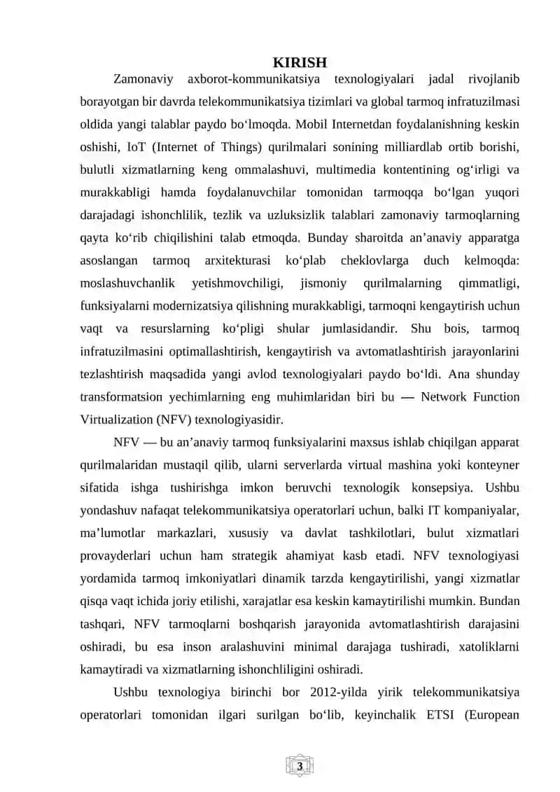 Network Function Virtualization (NFV) texnologiyasining qo'llanilishi 3