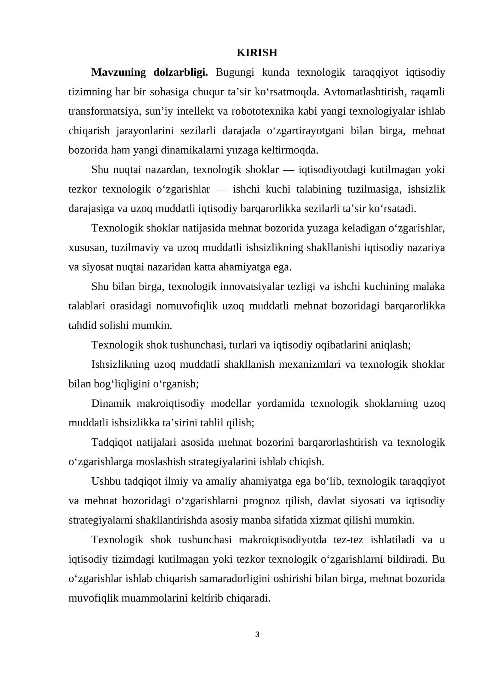 TEXNOLOGIK SHOKLAR VA ISHSIZLIKNING UZOQ MUDDATLI DINAMIKASI 3