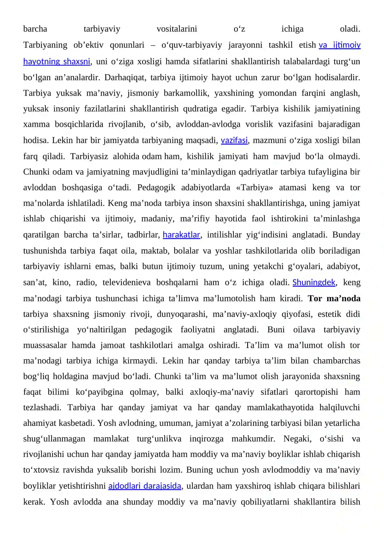 1-mavzu: Tarbiya ijtimoiy-tarixiy zarurat sifatida. Milliy tarbiya konsepsiyasi 3
