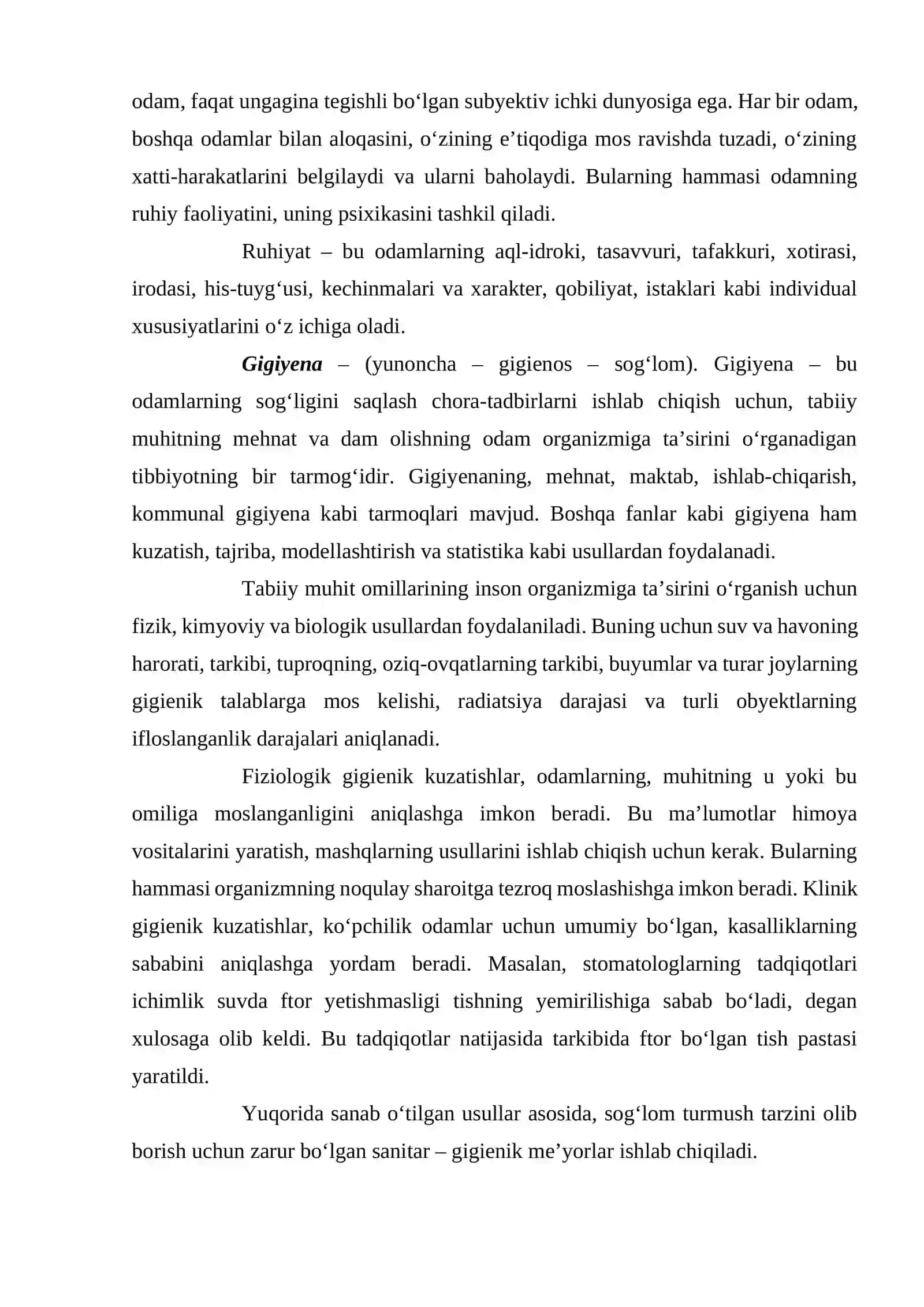 Odam anatomiyasi, fiziologiyasi, psixologiyasi va gigiyenasi 3