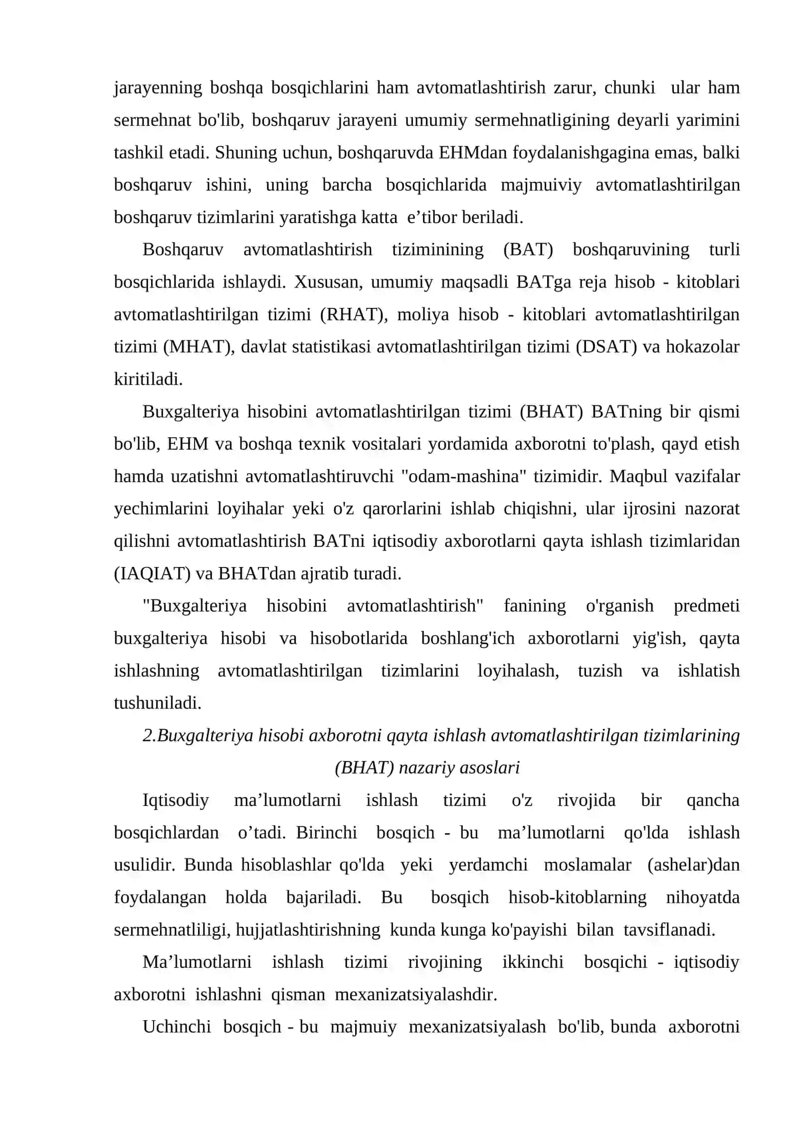 Buxgalteriya hisobini avtomatlashtirish tizimlarining nazariy asoslari 3