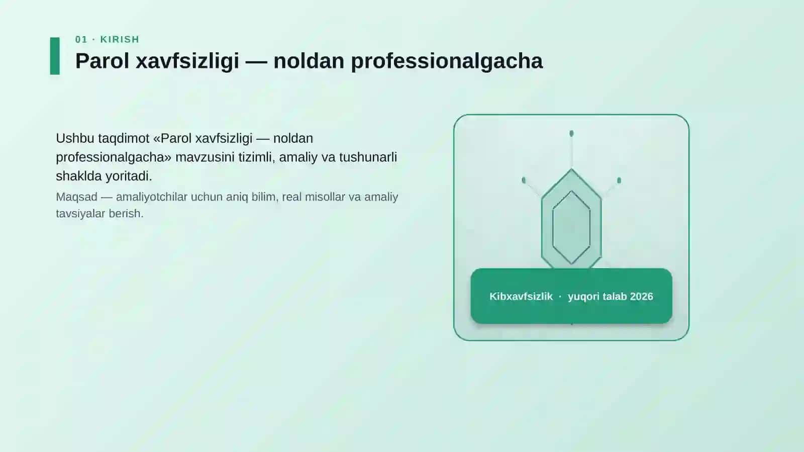 Parol xavfsizligi — noldan professionalgacha 3