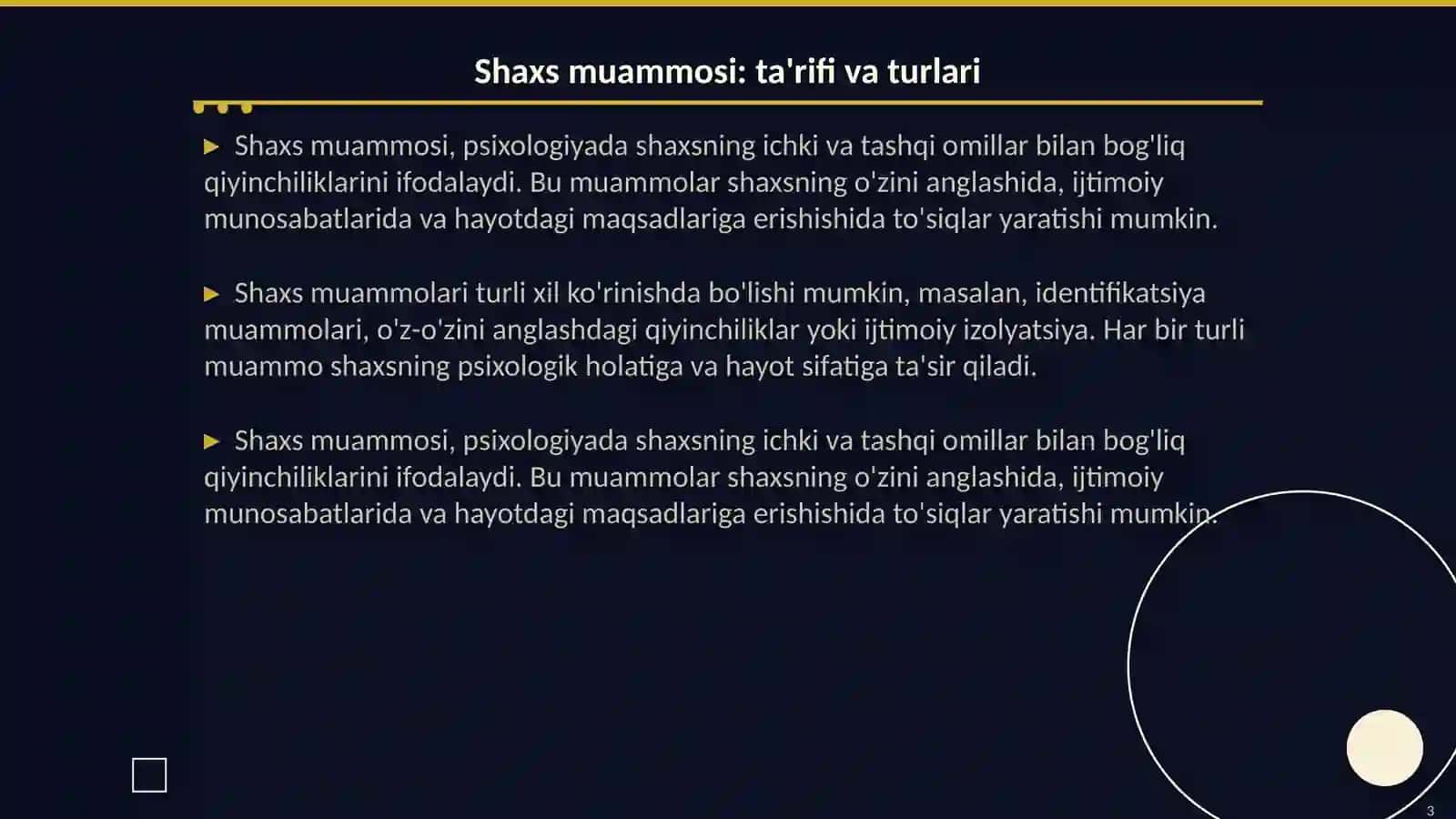 Shaxs psixologiyasida shaxs muammosi 3