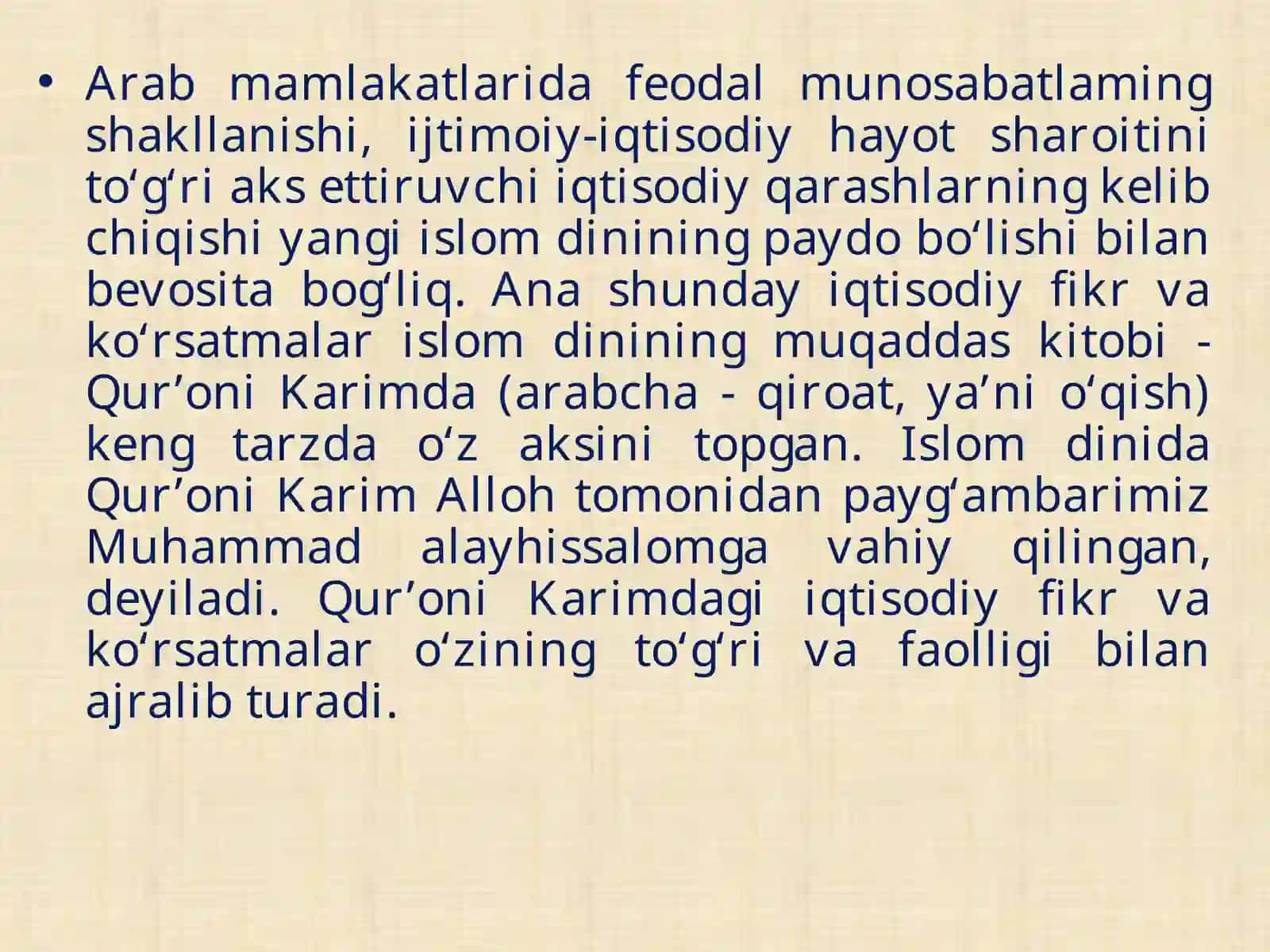 Arab-islom mutafakkirlari iqtisodiy fikrlari 3