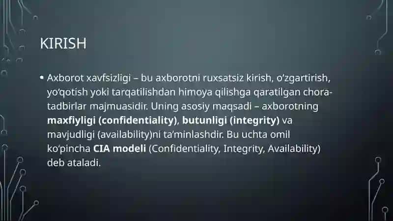 Axborot xavfsizligi 3