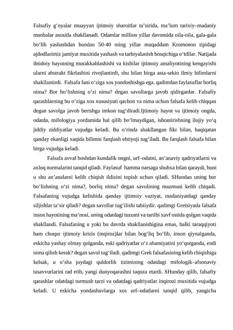 Falsafiy tafakkur taraqqiyoti bosqichlari 3