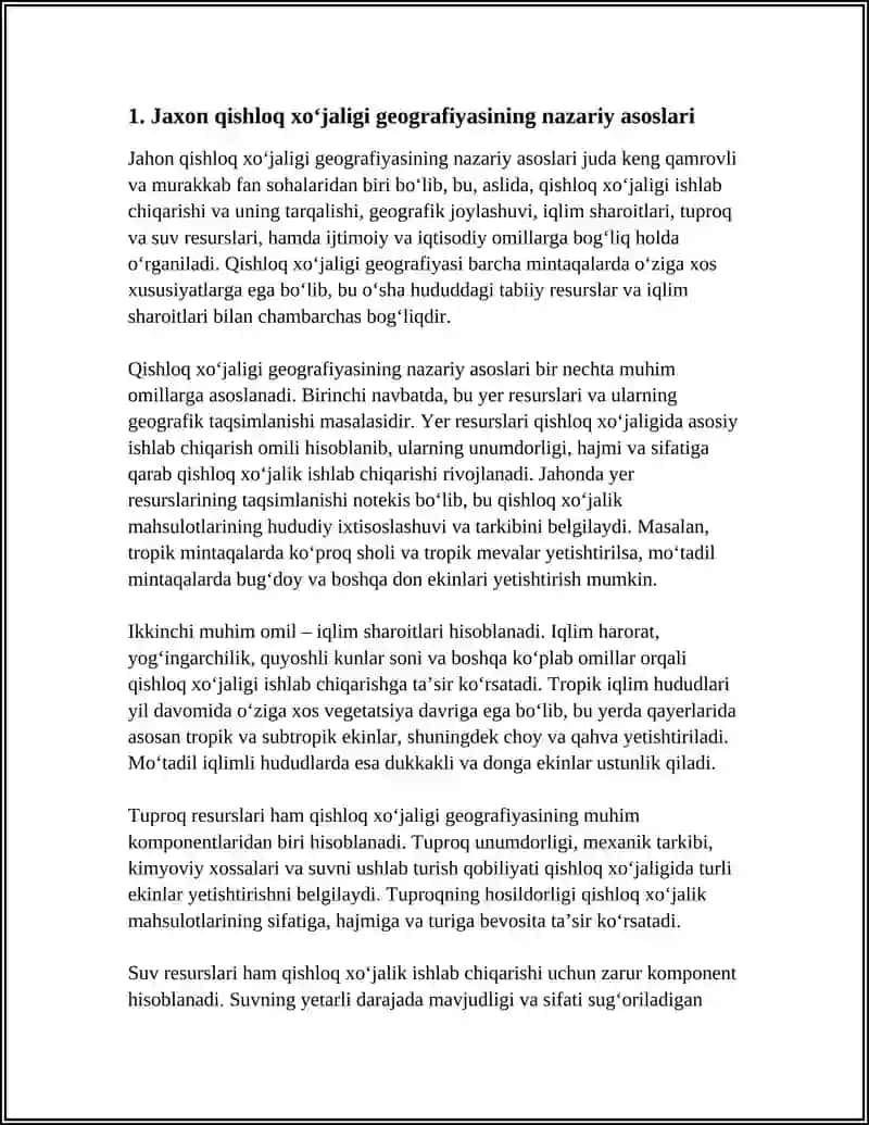 JAXON QISHLOQ XOʻJALIGI GEOGRAFIYASI 3