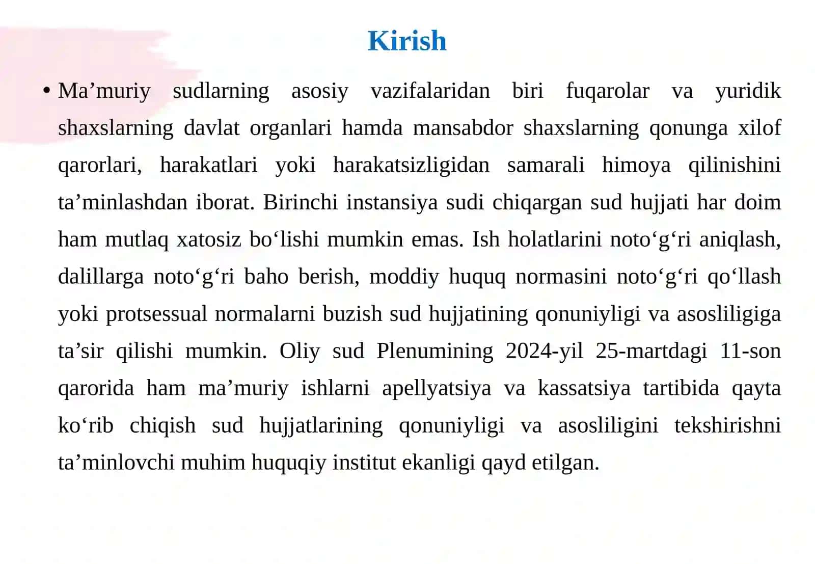 Sud hujjatlarini apellyatsiya, kassatsiya va taftish tartibida qayta ko‘rish 3