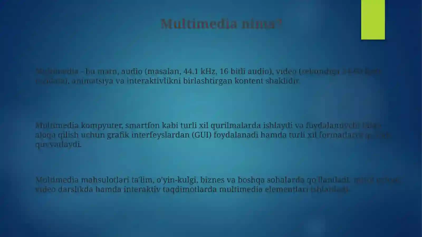 Multimedia va uning ta'minoti 3