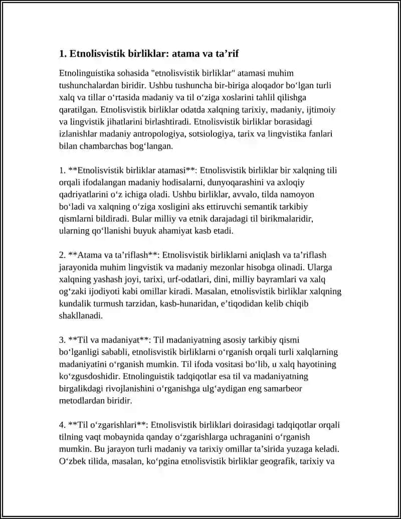 ETNOLISVISTIK BIRLIKLAR IZOHI MAVZUSIDA LUGʻAT YARATISH 3