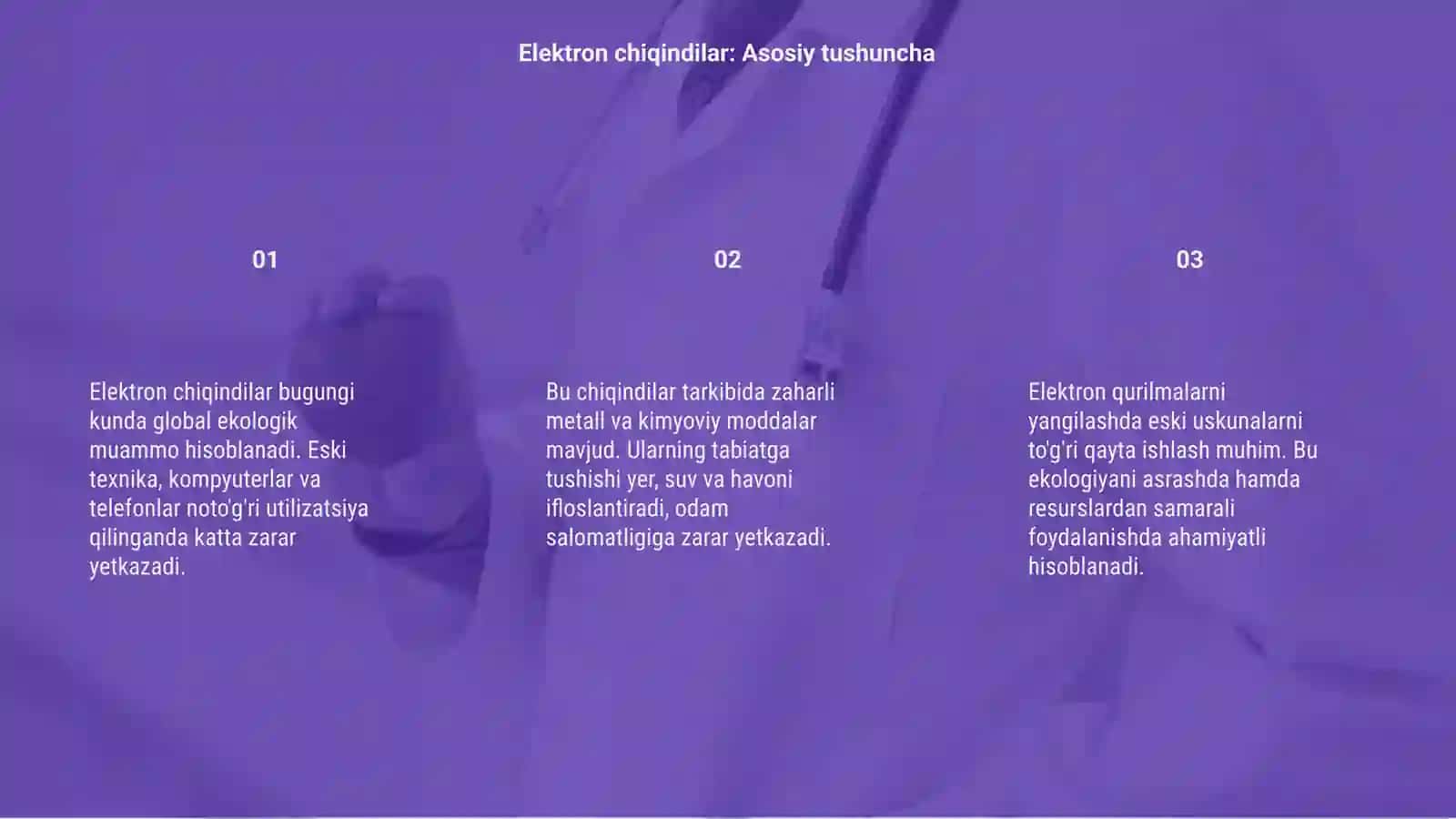 Elektron va elektrik chiqindilar muommosi 3