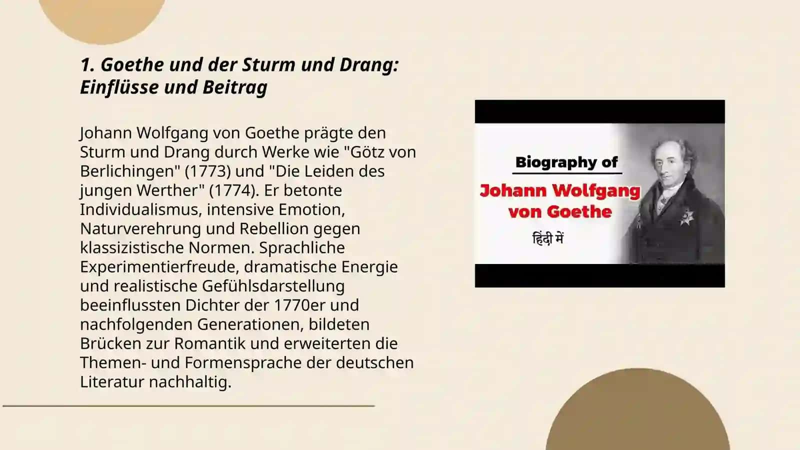 Der Beitrag von Johann Wolfgang von Goethe zur deutschen Literatur 3