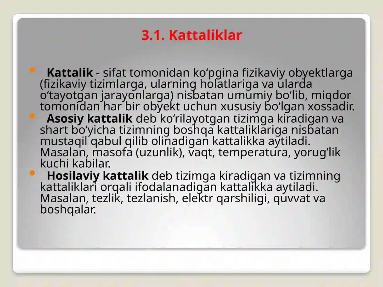 KАTTАLIKLАR VА BIRLIKLАR TIZIMI 3