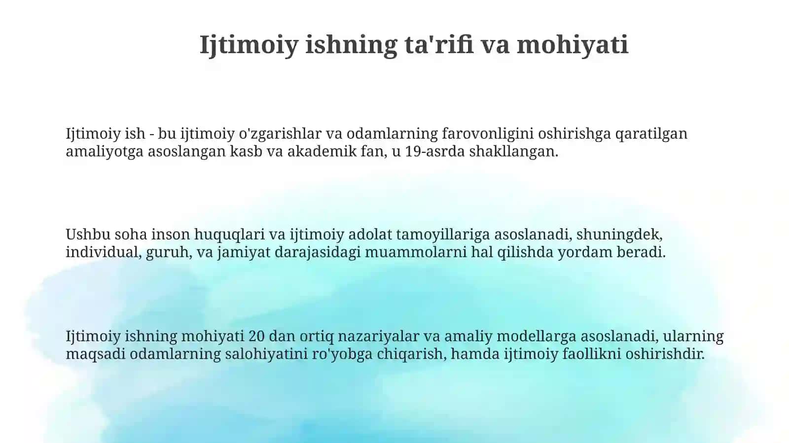 Ijtimoiy ishning ta'rifi va mohiyati 3