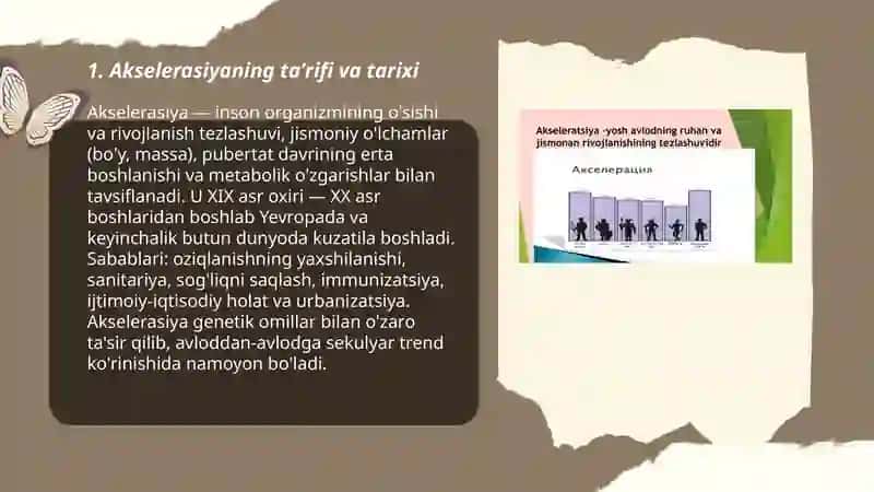 Akselerasiya(inson organizmining o'sish va rivojlanish tezlashuvi) 3