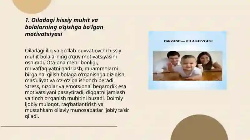Oiladagi ruxiy muhitning bola ta’lim tarbiyasidagi ta’siri 3