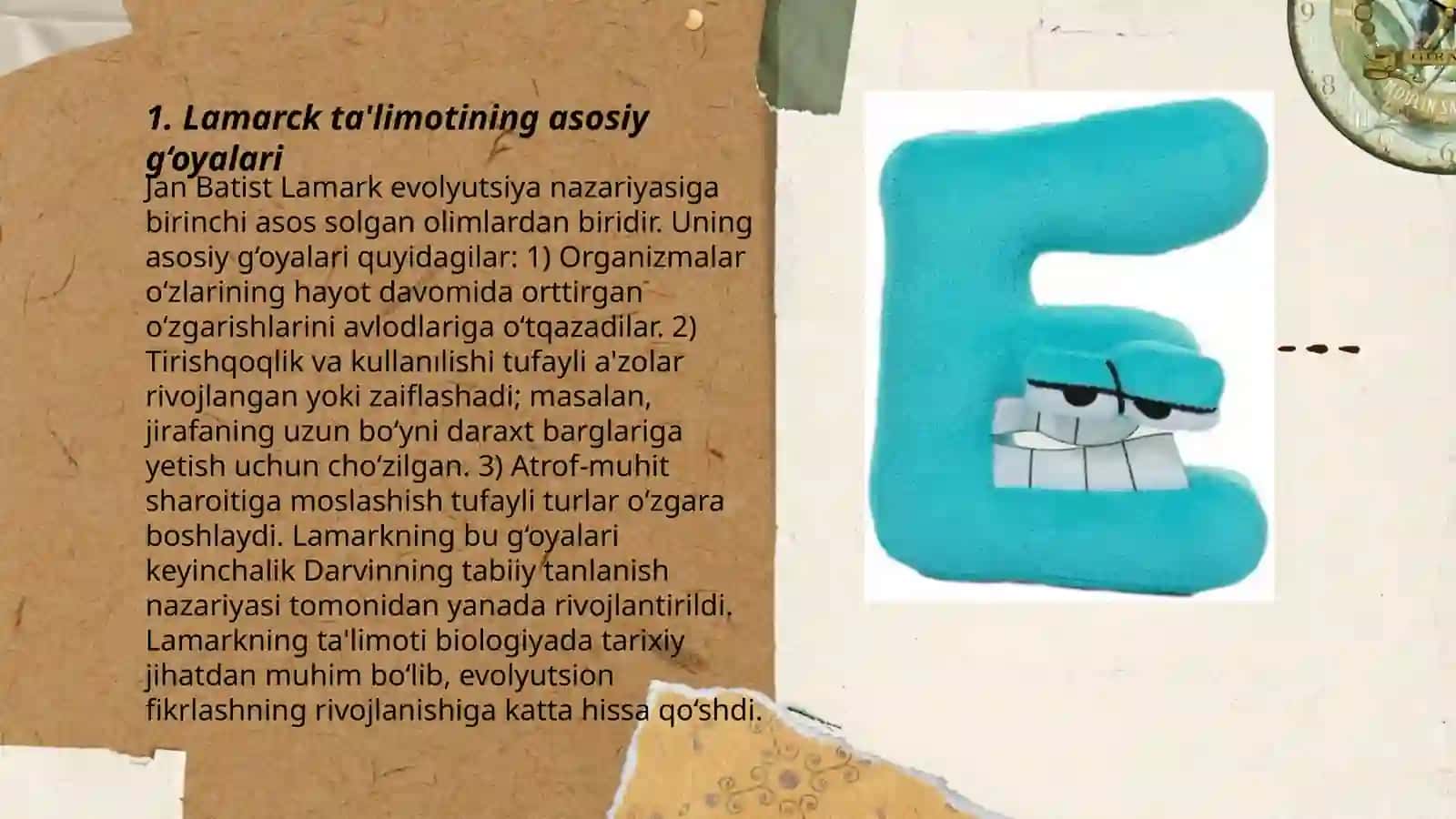 Lamark ta’limotida tabiiy sistema va tur muommolari 3