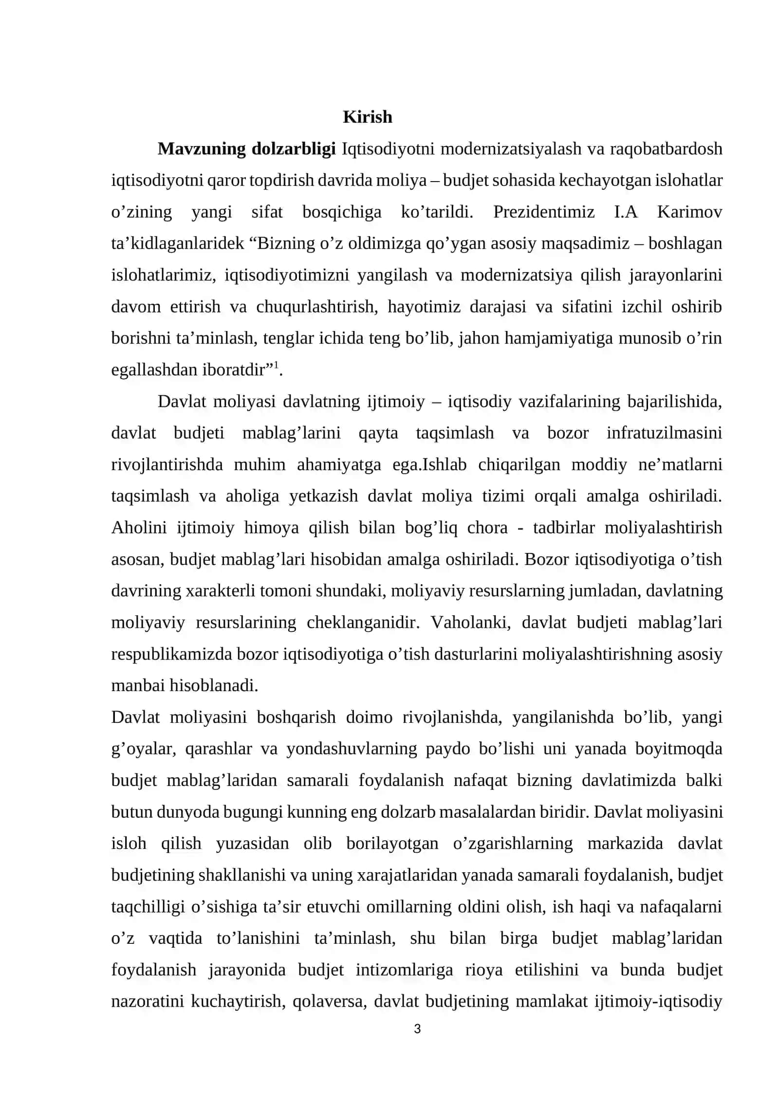 Davlat byudjeti va uning moliyaviy resurslarni shakillantirishdagi ahamiyati 3