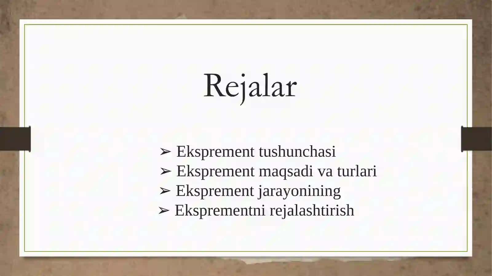EKSPREMENT TUSHUNCHASI, BOSQICHLARI VA ULARNI REJALASHTIRISH 3