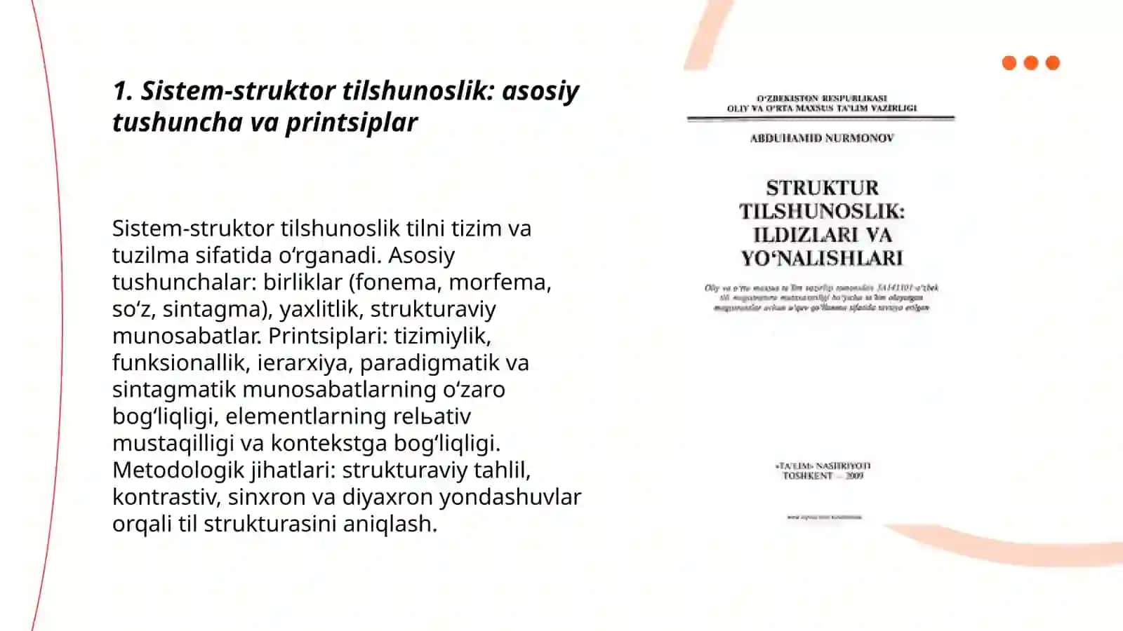 Sistem-struktor tilshunoslik 3