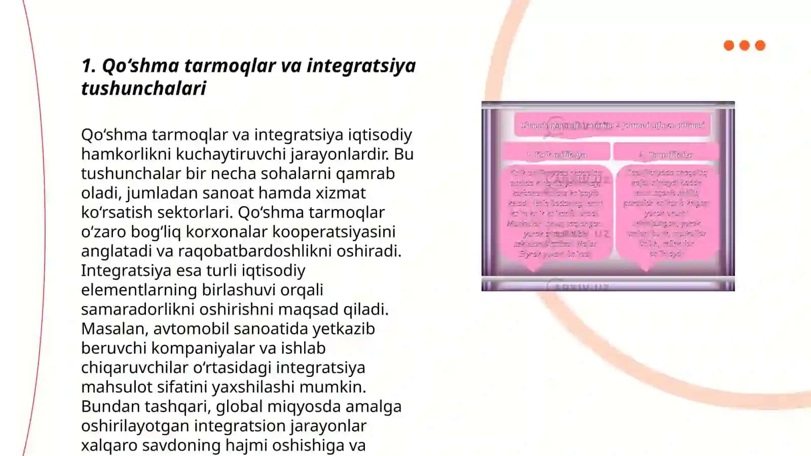 Qo‘shma tarmoqlar va integratsiya tushunchalari 3