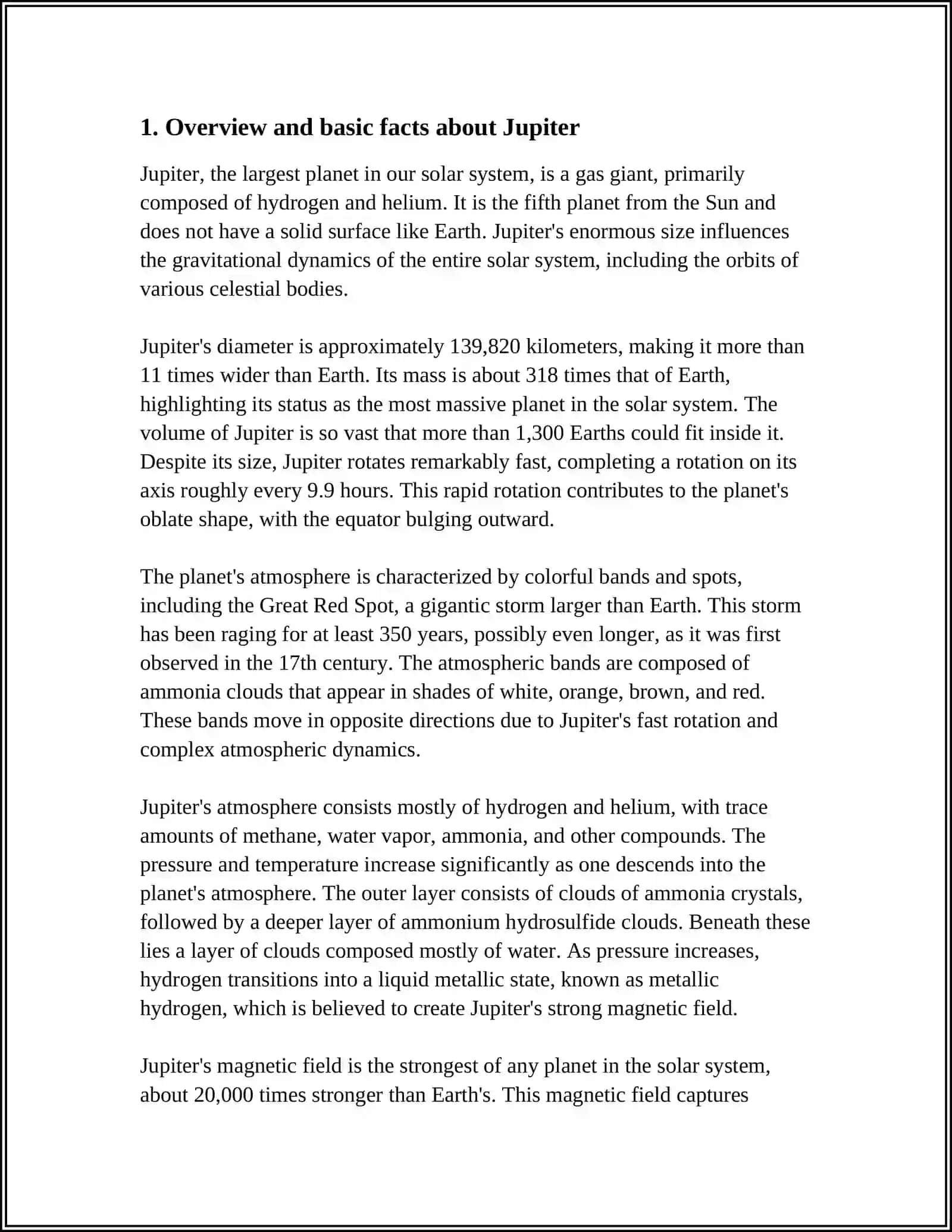 INFORMATION ABOUT JUPITER 3