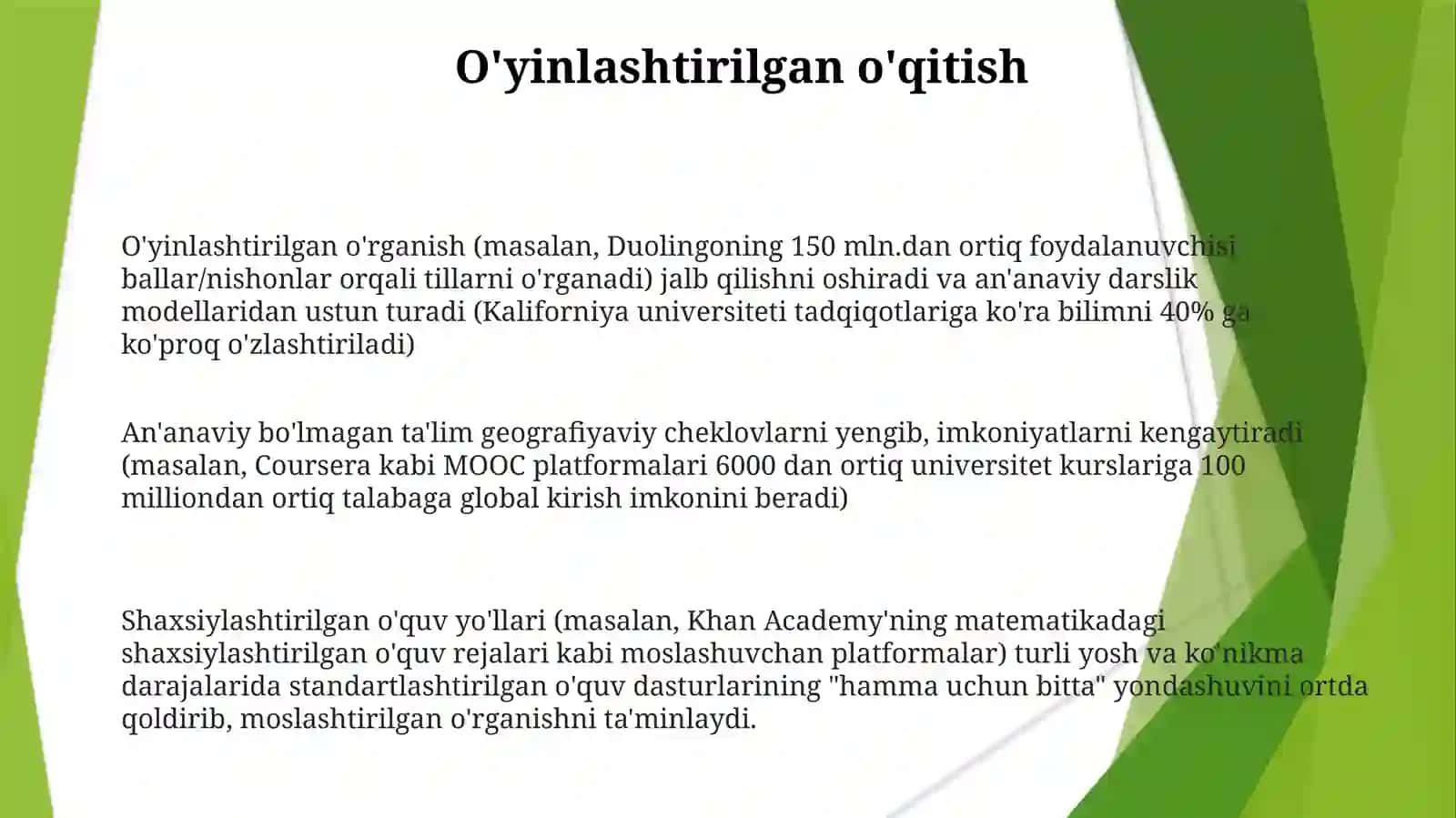 Ta'limni tashkiletishning noananaviy shakllari 3
