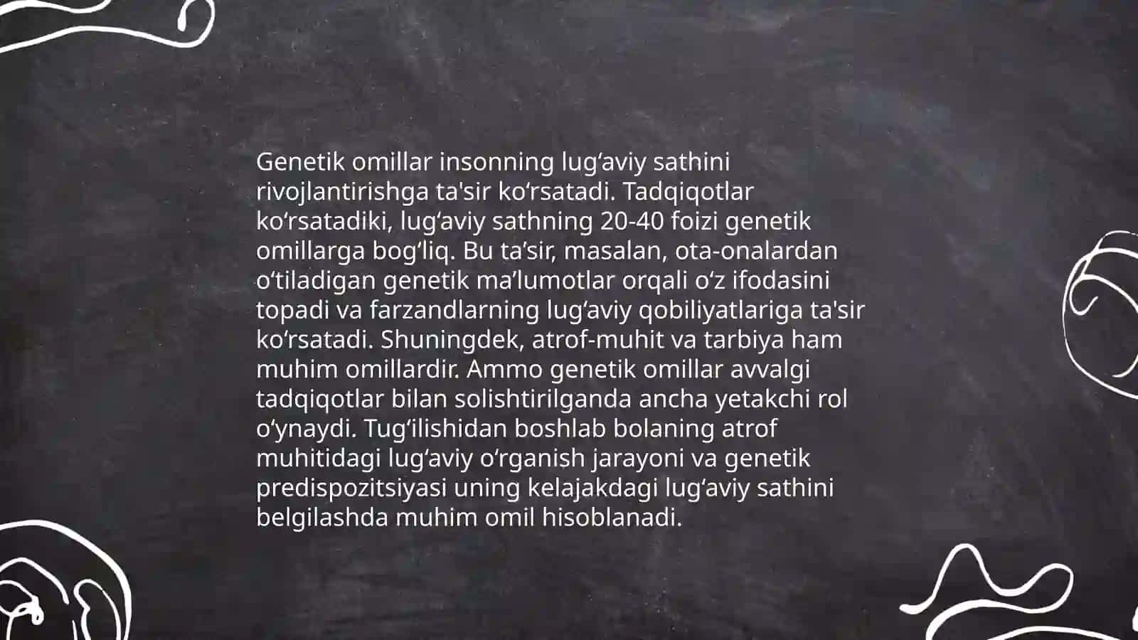 Genetik omillar va lug‘aviy sath tarqqiyotining ichki va tashqi manbaalari 3