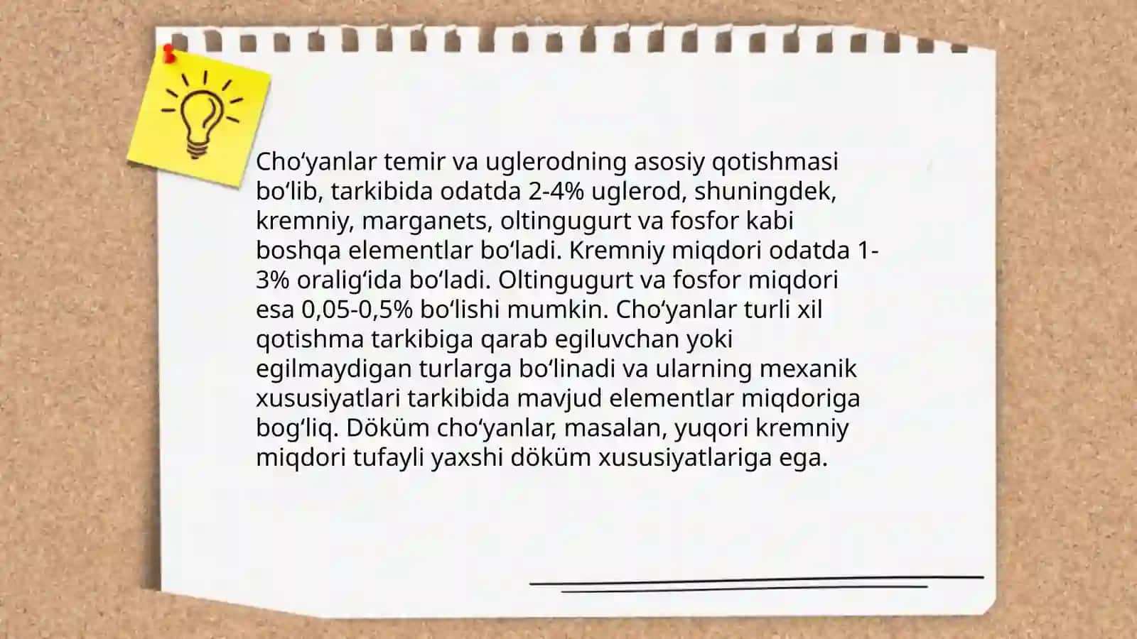 Cho'yanlar va ularning xossalari 3