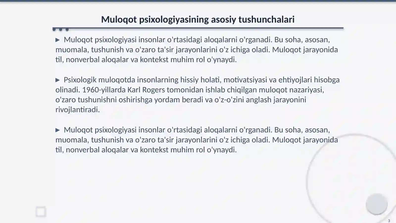 Pedagogik faoliyatda muloqot psixologiya 3