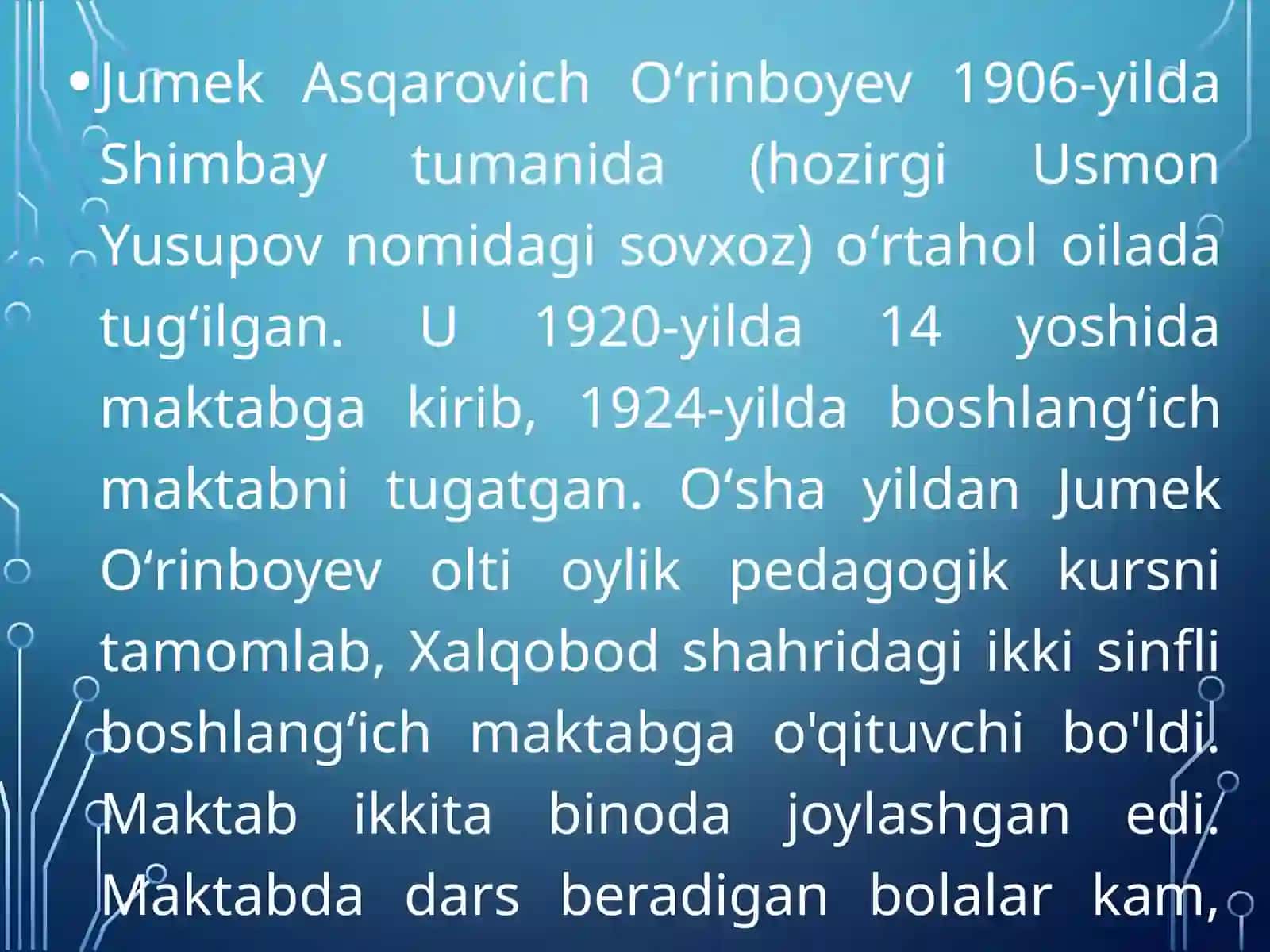 Jumek o'rinbayev 3