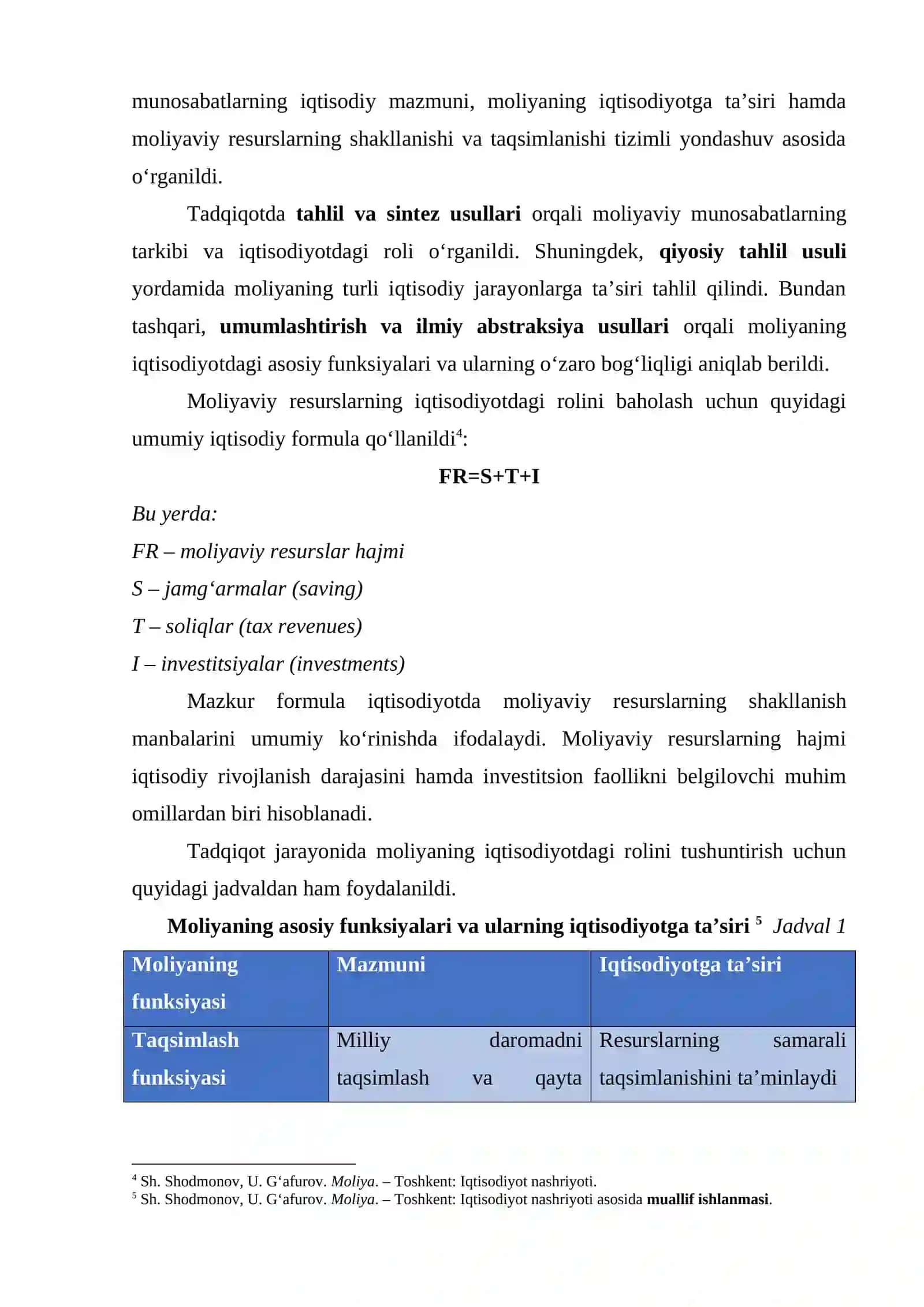 MOLIYANING IQTISODIYOTDAGI ROLI VA AHAMIYATI 3