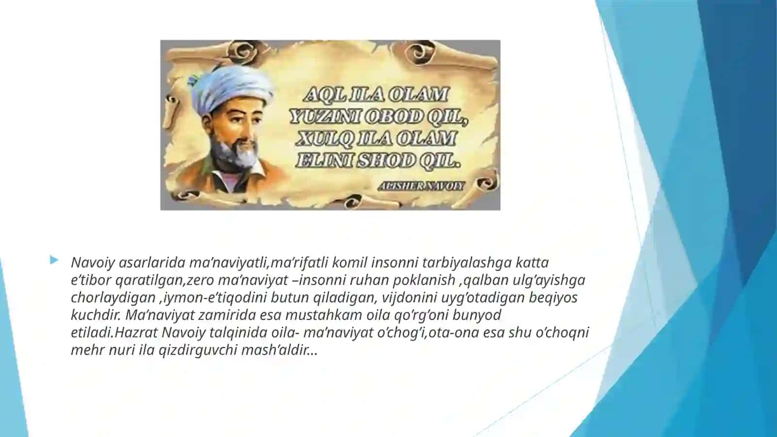 Alisher Navoiy talqinida ota-ona va farzand tarbiyasi 3