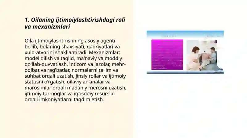 Ijtimoiylashtirish omillari va mexanizmlari 3