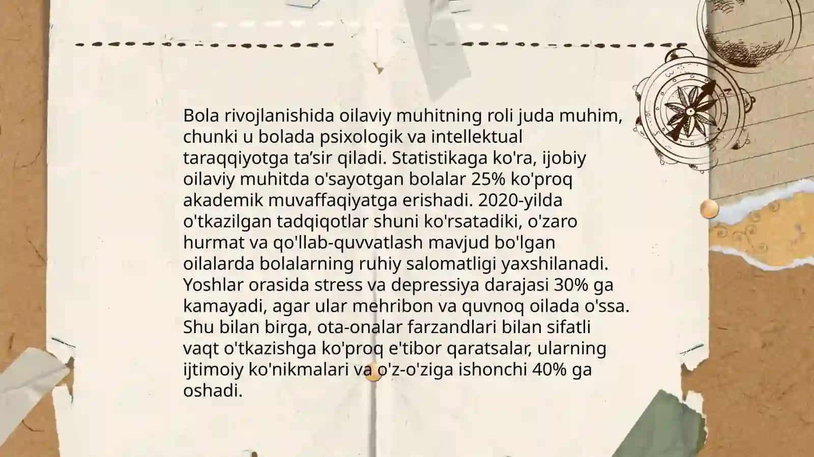 Bola rivojlanishida muhitning tasiri 3