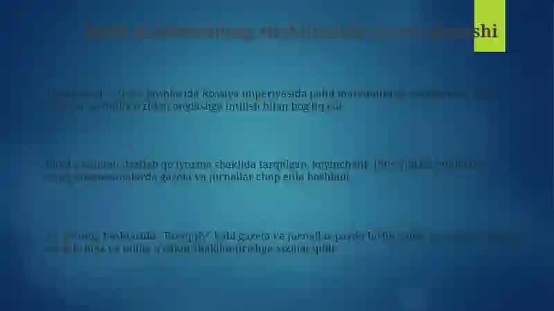 Jadidchilik milliy matbuoti va madaniy ma'rifiiy tashkilotlar 3
