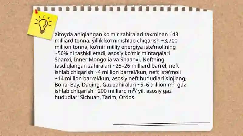Xitoyning Tabiiy Resurslari 3